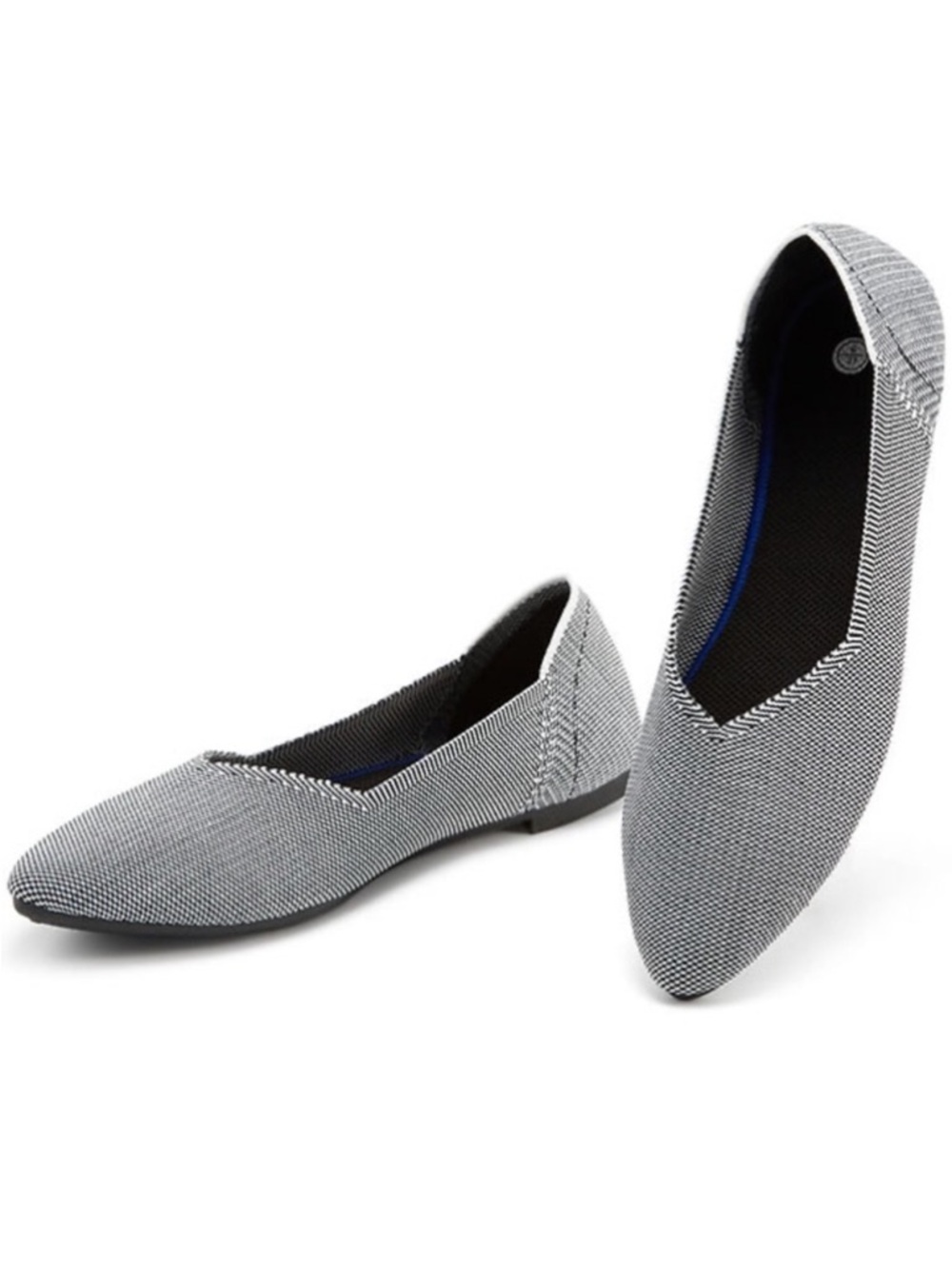 Melmand Ladies Machine Washable Pointed Toe Flat Ballet Shoes, Liz Size 9